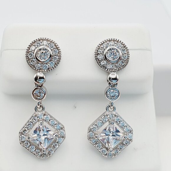 "925 Sterling Silver Cubic Zirconia Earrings, U19254851 - Picture 2 of 11